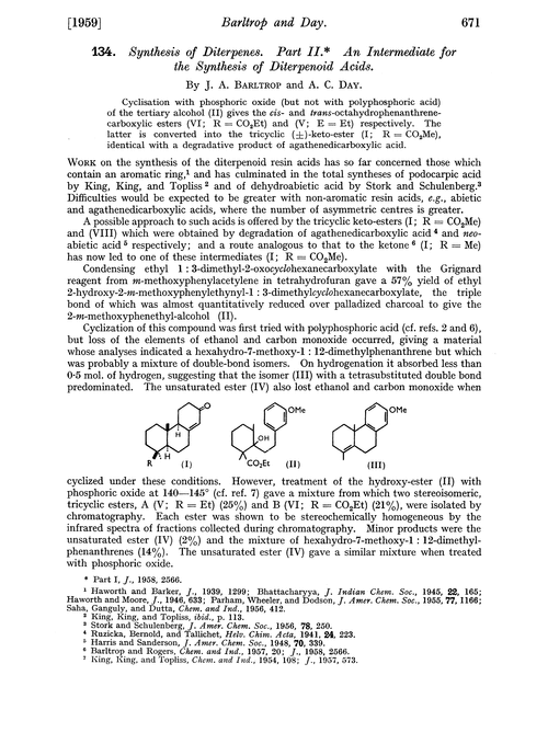 134. Synthesis of diterpenes. Part II. An intermediate for the synthesis of diterpenoid acids