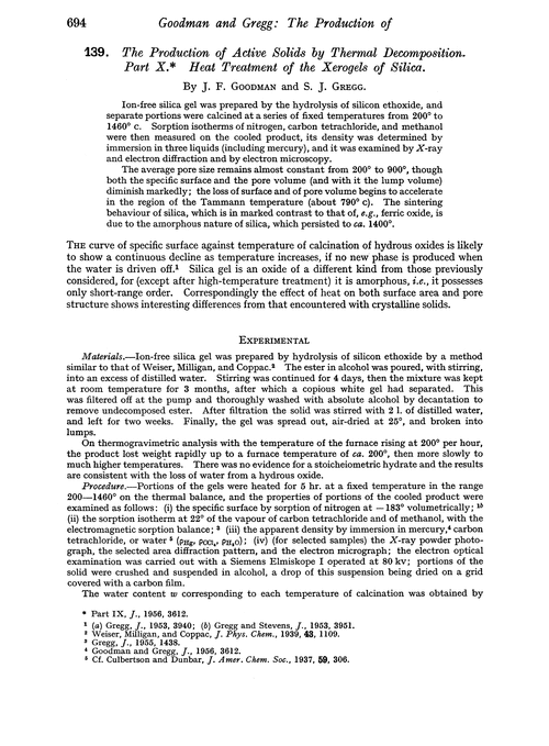 139. The production of active solids by thermal decomposition. Part X. Heat treatment of the xerogels of silica