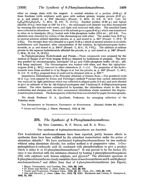 275. The synthesis of 8-phenylmesobenzanthrone