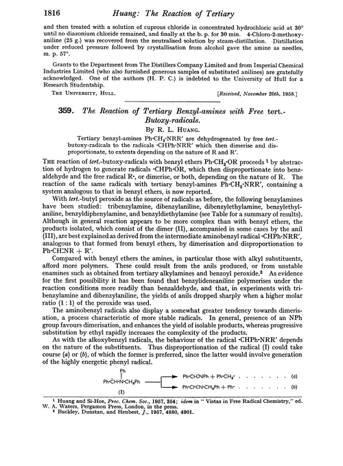 359. The reaction of tertiary benzyl-amines with free tert.-butoxy-radicals