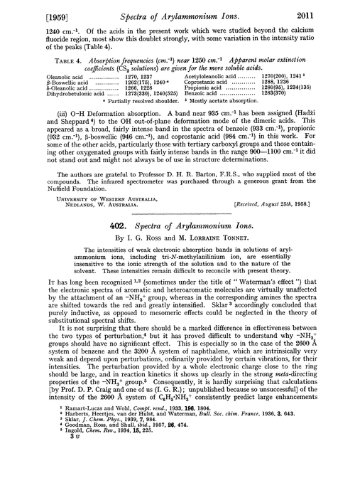 402. Spectra of arylammonium ions