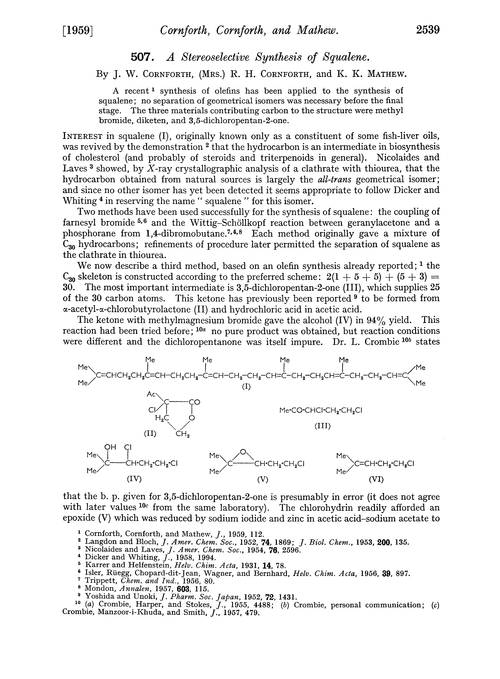 507. A stereoselective synthesis of squalene