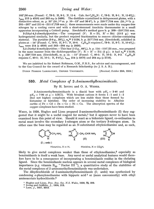 510. Metal complexes of 2-aminomethylbenzimidazole