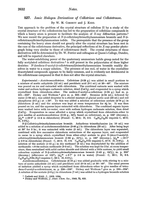 527. Ionic halogen derivatives of cellotriose and cellotetraose
