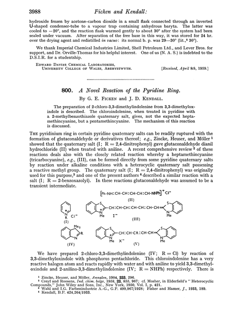 800. A novel reaction of the pyridine ring