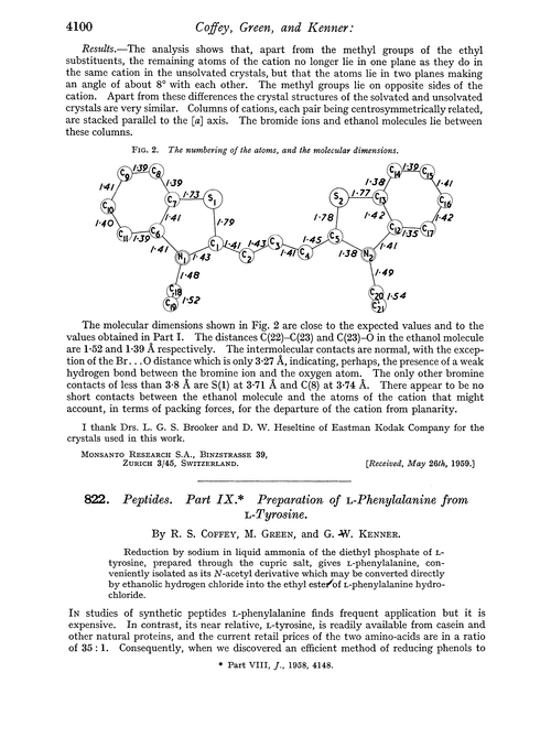 822. Peptides. Part IX. Preparation of L-phenylalanine from L-tyrosine