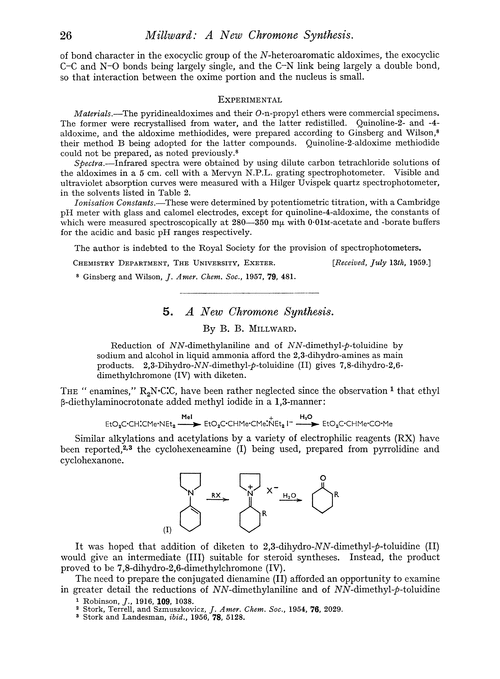 5. A new chromone synthesis