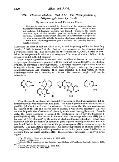 274. Pteridine studies. Part XI. The decomposition of 2-hydroxypteridine by alkali