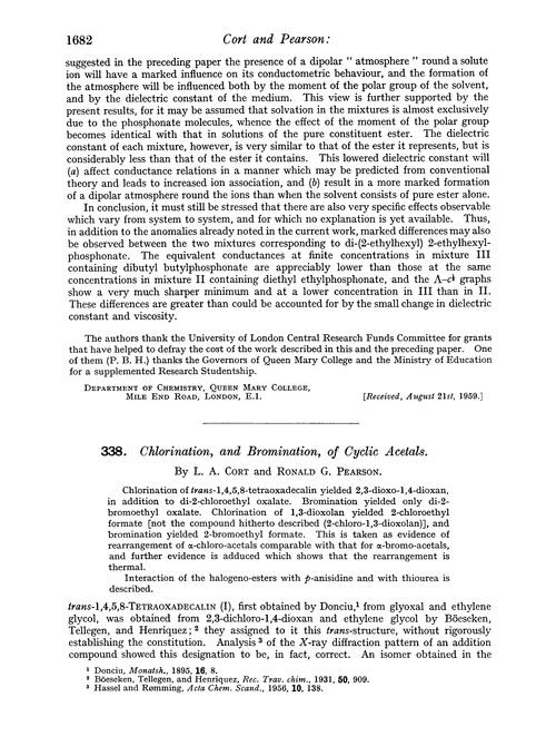 338. Chlorination, and bromination, of cyclic acetals