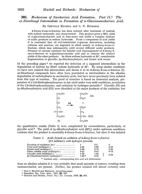 385. Mechanism of saccharinic acid formation. Part II. The αβ-dicarbonyl intermediate in formation of D-glucoisosaccharinic acid