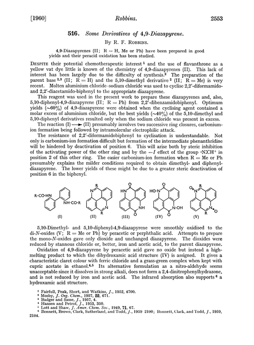 516. Some derivatives of 4,9-diazapyrene