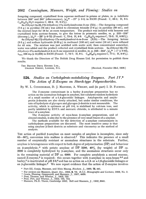 524. Studies on carbohydrate-metabolising enzymes. Part IV. The action of Z-enzyme on starch-type polysaccharides