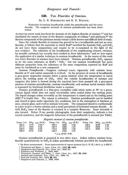 526. Two fluorides of osmium