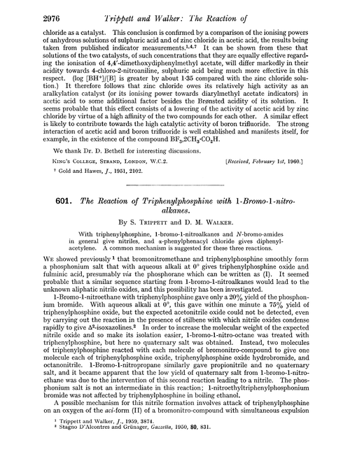 601. The reaction of triphenylphosphine with 1-bromo-l-nitroalkanes