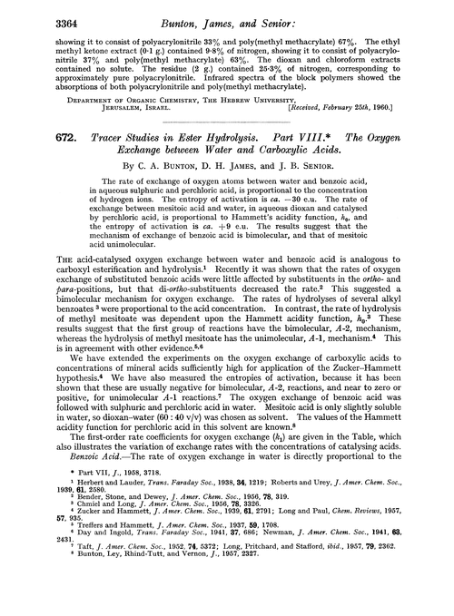 672. Tracer studies in ester hydrolysis. Part VIII. The oxygen exchange between water and carboxylic acids