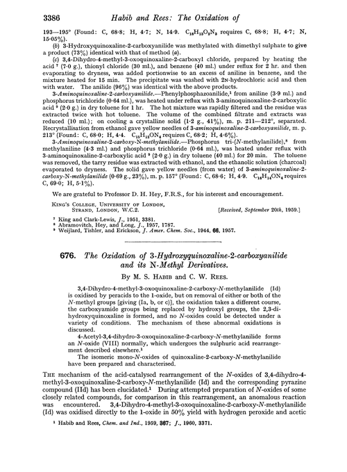 676. The oxidation of 3-hydroxyquinoxaline-2-carboxyanilide and its N-methyl derivatives