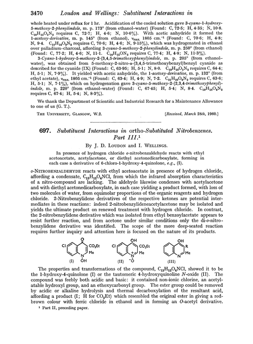 697. Substituent interactions in ortho-substituted nitrobenzenes. Part III
