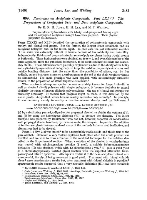 699. Researches on acetylenic compounds. Part LXIV. The preparation of conjugated octa- and deca-acetylenic compounds