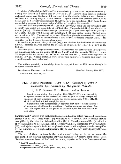 713. Amine oxidation. Part VII. Cleavage of tetra-N-substituted 1,2-diamines by manganese dioxide
