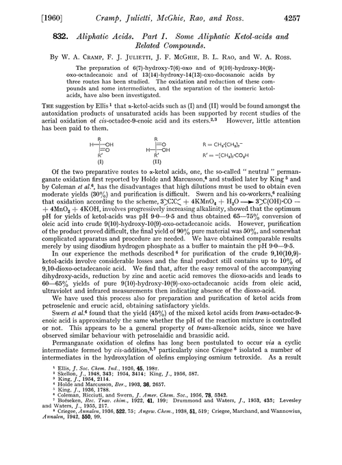 832. Aliphatic acids. Part I. Some aliphatic Ketol-acids and related compounds