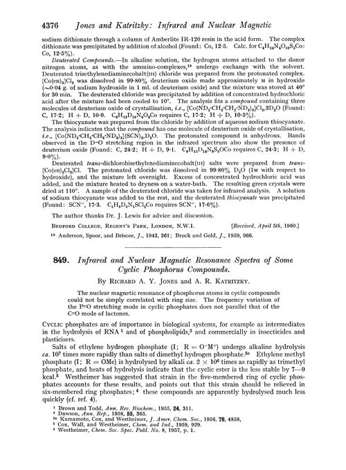 849. Infrared and nuclear magnetic resonance spectra of some cyclic phosphorus compounds