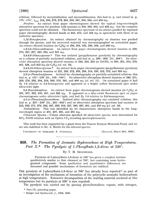 859. The formation of aromatic hydrocarbons at high temperatures. Part X. The pyrolysis of l-phenylbuta-1,3-diene at 550°