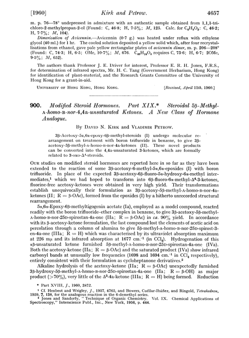 900. Modified steroid hormones. Part XIX. Steroidal 5β-methyl-A-homo-B-nor-4,4a-unsaturated ketones. A new class of hormone analogue