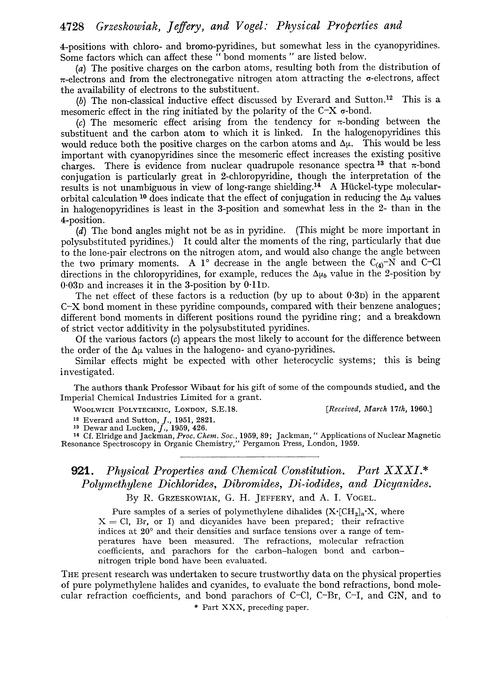 921. Physical properties and chemical constitution. Part XXXI. Polymethylene dichlorides, dibromides, di-iodides, and dicyanides