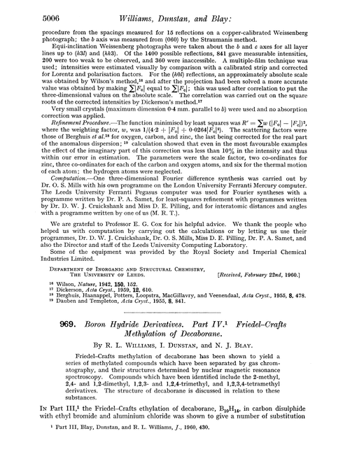 969. Boron hydride derivatives. Part IV. Friedel–crafts methylation of decaborane