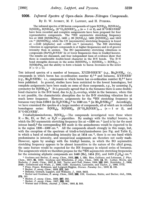 1008. Infrared spectra of open-chain boron–nitrogen compounds