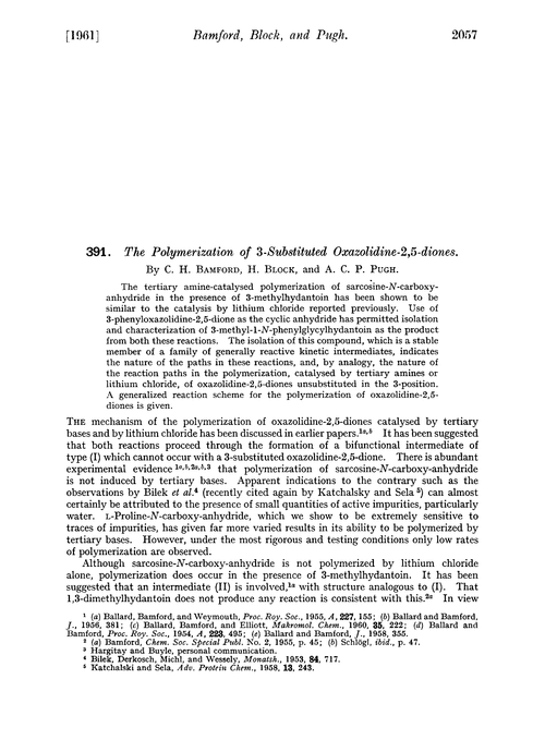 391. The polymerization of 3-substituted oxazolidine-2,5-diones