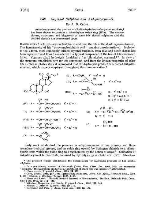 549. Scymnol sulphate and anhydroscymnol