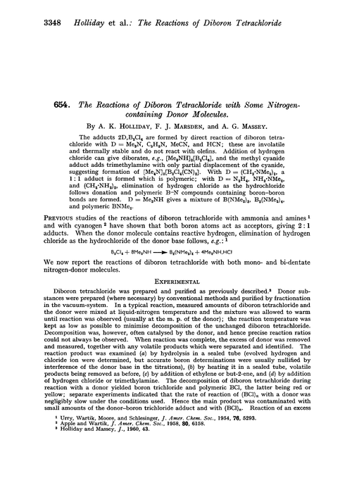 654. The reactions of diboron tetrachloride with some nitrogen-containing donor molecules