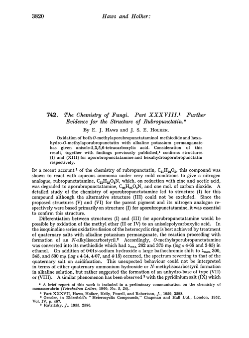 742. The chemistry of fungi. Part XXXVIII. Further evidence for the structure of rubropunctatin