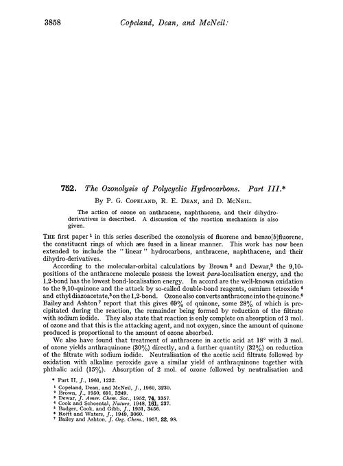 752. The ozonolysis of polycyclic hydrocarbons. Part III