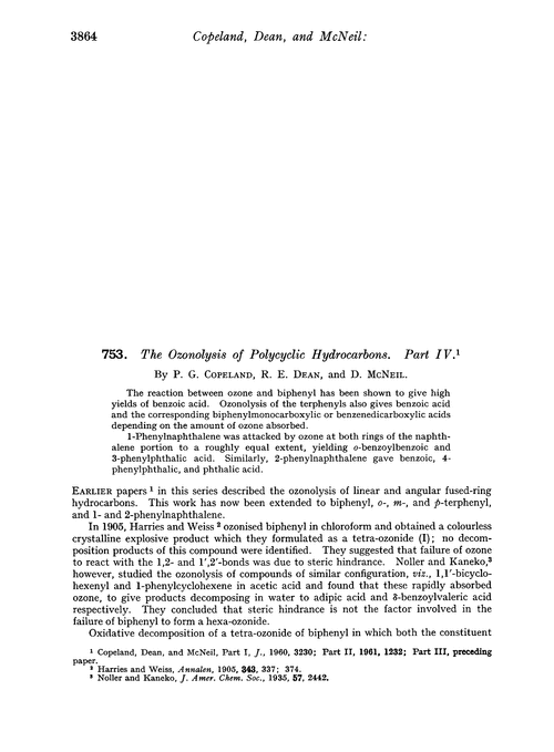 753. The ozonolysis of polycyclic hydrocarbons. Part IV