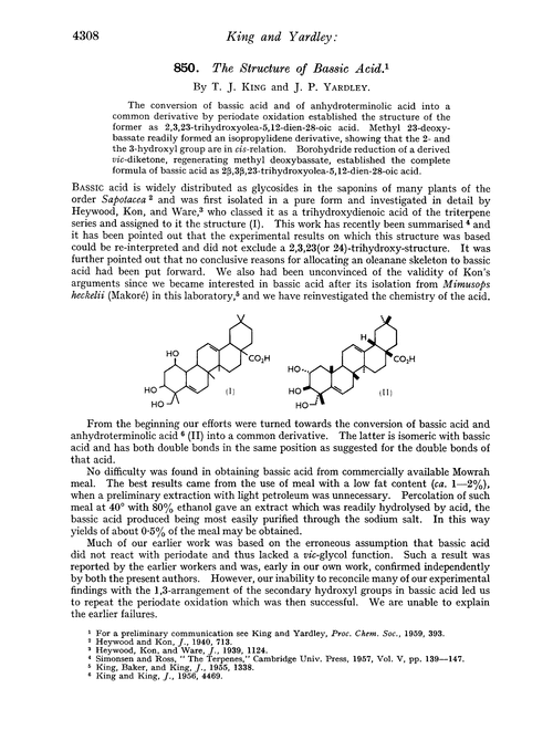 850. The structure of bassic acid