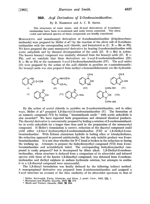949. Acyl derivatives of 2-oxobenzimidazoline