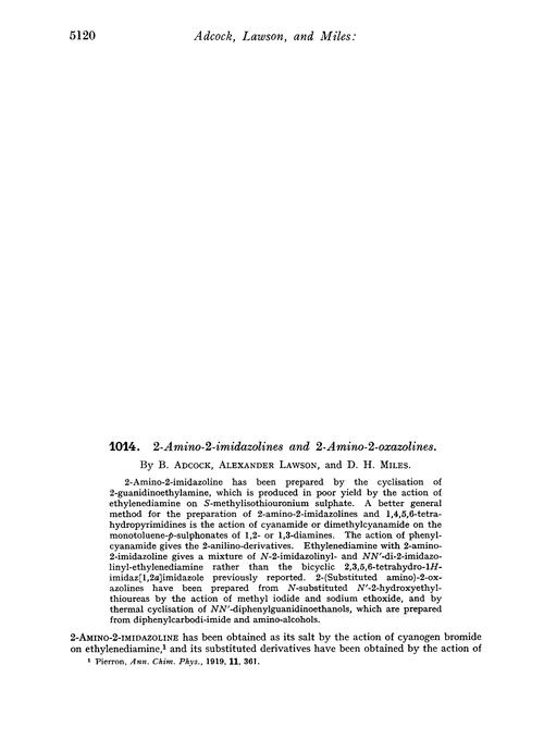 1014. 2-Amino-2-imidazolines and 2-amino-2-oxazolines