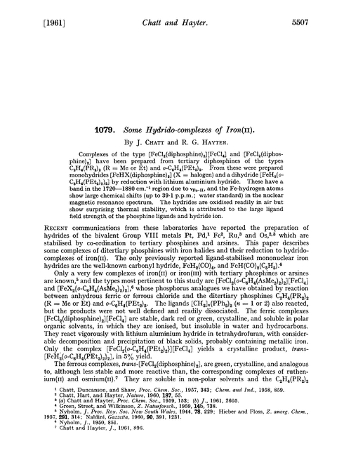 1079. Some hydrido-complexes of iron(II)