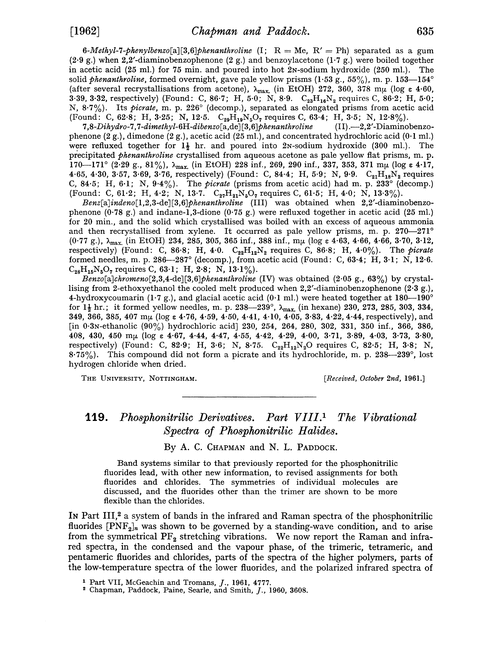 119. Phosphonitrilic derivatives. Part VIII. The vibrational spectra of phosphonitrilic halides