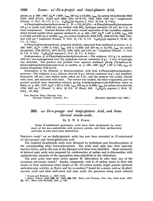 203. αα′-Di-n-propyl- and -butyl-glutaric acid, and some derived amido-acids