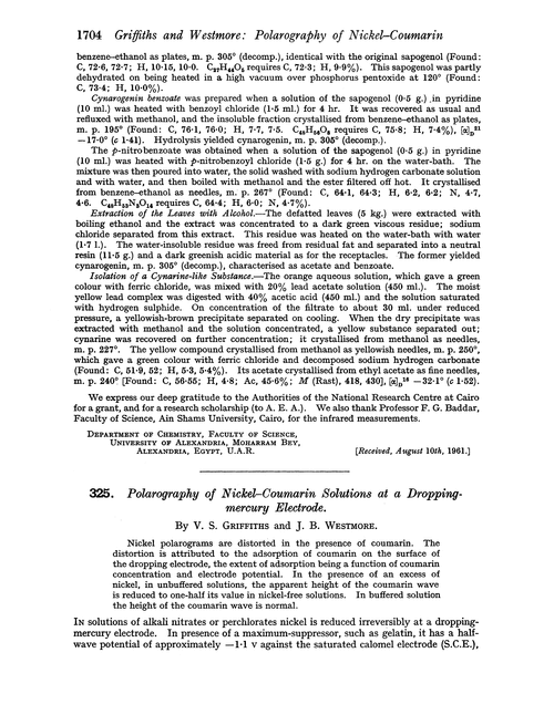 325. Polarography of nickel–coumarin solutions at a dropping-mercury electrode