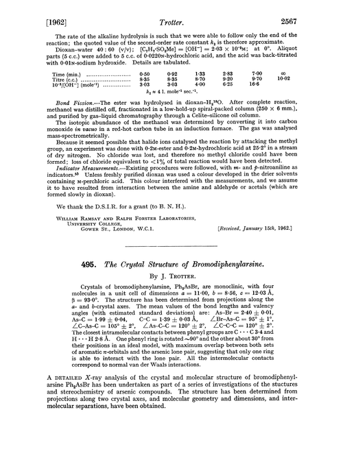 495. The crystal structure of bromodiphenylarsine