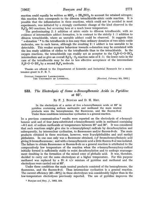 533. The electrolysis of some o-benzoylbenzoic acids in pyridine at 93°