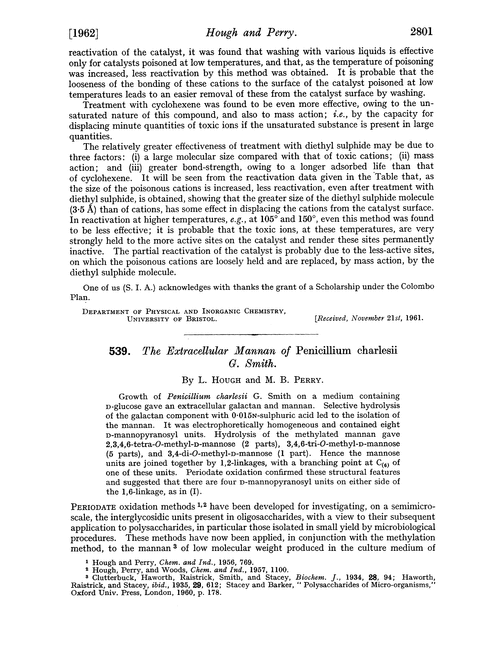 539. The extracellular mannan of Penicillium charlesii G. Smith