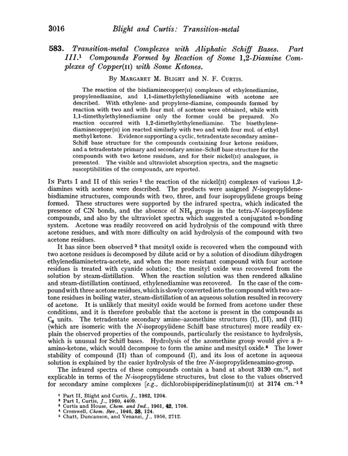 583. Transition-metal complexes with aliphatic Schiff bases. Part III. Compounds formed by reaction of some 1,2-diamine complexes of copper(II) with some ketones