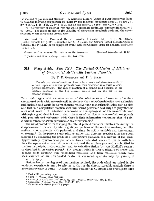 592. Fatty acids. Part IX. The partial oxidation of mixtures of unsaturated acids with various peracids