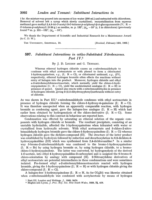 597. Substituent interactions in ortho-substituted nitrobenzenes. Part IV