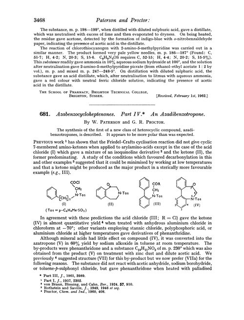 681. Azabenzocycloheptenones. Part IV. An azadibenzotropone